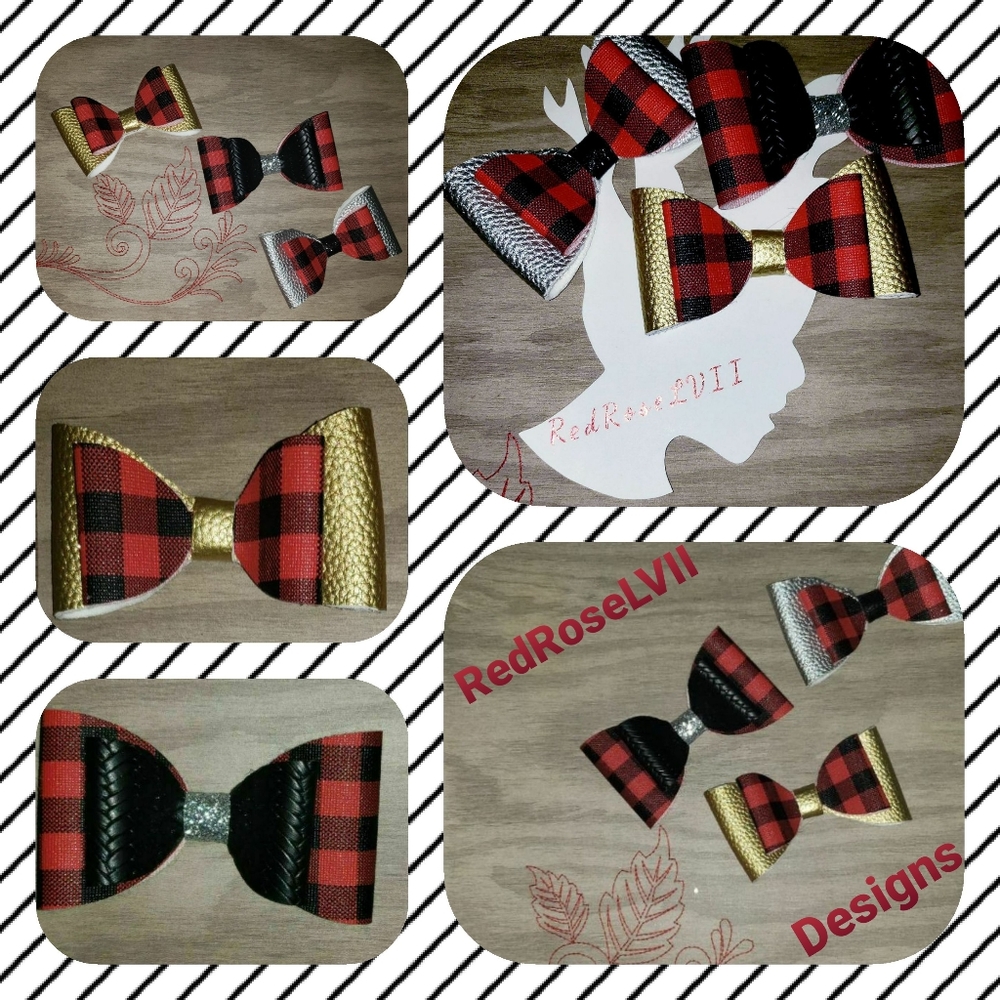 GIRL'S  FALL 4 inch clip bows